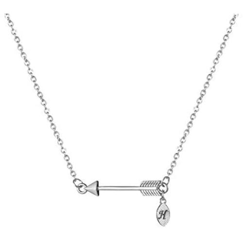Joycuff Graduation Gifts for Her Teen Girls Class of 2020 High School Cute Dainty Silver Arrow Pendant Necklace Personalized Initial Jewelry Gifts for Women