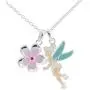 Disney Tinkerbell Jewelry for Women, Silver-Plated and Enamel Necklace, 18” Chain Disney Tinkerbell Jewelry for Women, Silver-Plated and Enamel Necklace, 18” Chain
