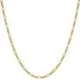 Lifetime Jewelry 1.5mm Figaro Chain Necklace Women and Men 24k Real Gold Plated