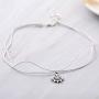 Jovono White Boho Necklace Sun Pendant Jewelry Chain for Women and Girls (Silver)