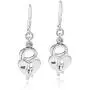 Romantic Key to My Heart .925 Sterling Silver Dangle Earrings Romantic Key to My Heart .925 Sterling Silver Dangle Earrings