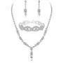 JOERICA Rhinestone Bridesmaid Set for Women Bridal Jewelry Sets Necklace Bracelet Earrings Set Gifts Fit with Wedding Dress