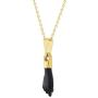 In Season Jewelry 14k Gold Plated Black Figa Hand Evil Eye Protection Amulet Pendant Necklace 19''