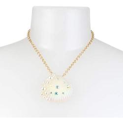 Betsey Johnson (GBG Sea Shell Pendant Necklace, Pearl