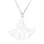 Mickey Mouse/Beauty Beast/Castle Necklace for Women/Teenagers - Silver/Gold/Rose Gold Trendy Plated Character Pendant Necklace Jewelry - Mall of Style