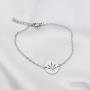 KUIYAI Marijuana Weed Leaf Pendant Necklace Bracelet Cutout Hemp Leaves Necklace Cannabis Jewelry