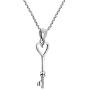 AeraVida Romantic Inspired Key to My Heart .925 Sterling Silver Pendant Necklace