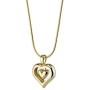 The Eternity Heart 18kt Gold Finish Cremation Jewelry Urn Pendant Memorial Keepsake Necklace for Ashes with 20” Snake Chain