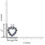 September Birthstone - Blue Sapphire and Diamond Heart Pendant Necklace in 10K White Gold (2mm Blue Sapphire) September Birthstone - Blue Sapphire and Diamond Heart Pendant Necklace in 10K White Gold (2mm Blue Sapphire)