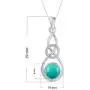 Moonstone Turquoise Labradorite Lapis Pendant Necklace Celtic Knot with 18 Inches Chain Moonstone Turquoise Labradorite Lapis Pendant Necklace Celtic Knot with 18 Inches Chain