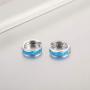 JRSIAL Small Hinged Opal Hoop Earrings Silver Plated Fashion Jewelry for Women Party Fashion Dainty Earring Gifts Unisex