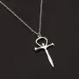 LBSBO Vampire Ankh Pendant Necklace Stainless Steel Vampire Cross Symbol Jewelry