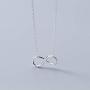 Tiny Heart Star Moon Cross Infinity Love Pendant Necklace for Women Girls Kids 925 Sterling Silver 14K Gold Plated Simple Mini Cute Petite Choker Tassel Chain Multiple Jewelry Set (Infinity love)