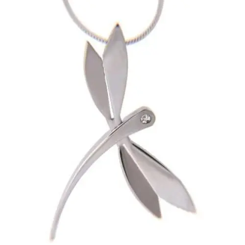 Good Luck Gift Women Cubic Zirconia Stainless Steel Dragonfly Pendant Chain Necklace 18 inch Jewelry Good Luck Gift Women Cubic Zirconia Stainless Steel Dragonfly Pendant Chain Necklace 18 inch Jewelry