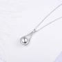 Fookduoduo Sterling Silver Teardrop Urn Necklaces for Ashes Memorial Ash Jewelry Cremation Eternity Urn Pendant Necklace for Women