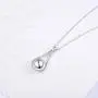 Fookduoduo Sterling Silver Teardrop Urn Necklaces for Ashes Memorial Ash Jewelry Cremation Eternity Urn Pendant Necklace for Women