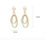 Nother 2021 Style Hollow Geometric Metal Dangle Trendy Multi Layered Drop Earrings