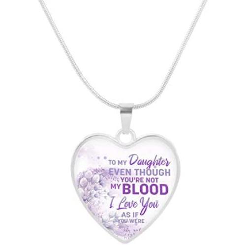 to My Daughter I Love You Necklace Jewelry Gift Love Mom to Daughter 2021 Birthday Christmas School College University Graduation Gifts