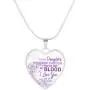 to My Daughter I Love You Necklace Jewelry Gift Love Mom to Daughter 2021 Birthday Christmas School College University Graduation Gifts