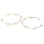 Gold Pearl Hoop Earrings for Women Fashion Lightweight Pearl Earrings Drop Dangle Earrings for Girls Jewelry Gifts