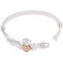 Rosemarie Collections Womens Two Tone Irish Claddagh Bangle Fashion Bracelet