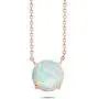 Nicole Miller Fine Jewelry - Sterling Silver with 14K Rose Gold Overlay 8mm Round Cut Gemstone Necklace, 18'' Nicole Miller Fine Jewelry - Sterling Silver with 14K Rose Gold Overlay 8mm Round Cut Gemstone Necklace, 18''