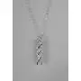 MIXIA Fashion 3D DNA Double Helix Necklace Silver Gold DNA Necklace Pendant Biological Symbol Unique Science Jewelry for Women