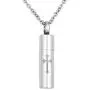 CLY Jewelry Urn Necklace for Ashes Long Strip Black Painted with Crystal Necklace Women Pendant Cremation Jewelry Memorial Keepsake for Men Women