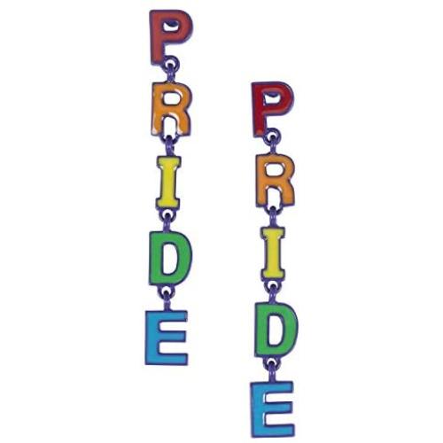 Madison Tyler Pride Collection, PRIDE Rainbow Dangle Post Earrings for Women Gay Lesbian LGBT Jewelry