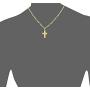 EDFORCE Stainless Steel Womens Mens 20 inch Figaro Link Chain Cross Necklace and Matching Bracelet, 20''