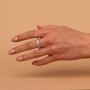 PAVOI 14K Gold Plated Rings Oval Cubic Zirconia Love Ring | 5mm Stackable Rings for Women | Gold Rings for Women