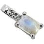 YoTreasure 0.58 ct Moonstone Solid 925 Sterling Silver Chain Pendant