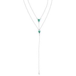Silpada Double-Y Reversible Lariat Necklace with Compressed Turquoise in Sterling Silver