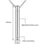 Eternal M. Minilist Bar Cremation Jewelry for Ashes Stainless Steel Urn Necklace for Human Ashes Silver/Rose Gold/Black