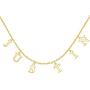 YSAHan Customized Name Necklace Handmade Personalized 18K Gold Plated Choker Nameplate Jewelry for Women Girls