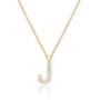 PAVOI 14K Yellow Gold Plated Cubic Zirconia Initial Necklace | Letter Necklaces for Women