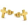 Stainless Steel Mini Cross Stud Earrings for Men Women Ear Piercing Jewelry Earrings