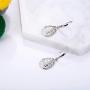 Sllaiss 925 Sterling Silver Filigree Drop Earrings for Women White Gold Plated Moonlight Teardrop Dangle Earrings Hypoallergenic Jewelry Gift
