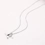 Sterling Silver Necklace with Double Mermaid Tail Pendants for Women Girls Men Delicate Personalized Polished Fish Whale Tail Pendant Dangling 18'' Chain Fashion Jewelry