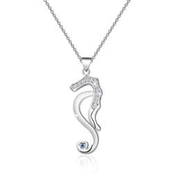 MAOFAED Seahorse Lover Marine Fish Gift Seahorse Necklace Seahorse Pendant Necklace Beach Jewelry Gift for Her