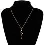 Gold Snake Necklace Serpent Pendant Necklace For Women Gothic Vintage Animal Jewelry (gold)