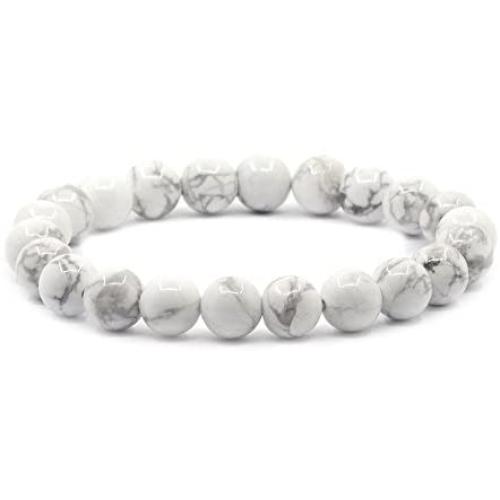 Justinstones Gem Semi Precious Gemstone 8mm Round Beads Stretch Bracelet 7 Inch Unisex