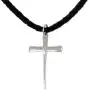 NOVICA Sterling Silver Mens Cross Pendant Necklace with 20'' Braided Leather Cord, Holy Sacrifice NOVICA Sterling Silver Mens Cross Pendant Necklace with 20'' Braided Leather Cord, Holy Sacrifice