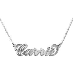 MyNameNecklace Small Name Necklace - Small Carrie Pendant - Custom Personalized Nameplate Inscription Jewelry for Women