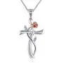 Angelady Mothers Day Gift Sunflower Cross Necklace for Women Mom Girls, You are My Sunshine Flower Necklace Valentine Birthday Jewelry, Come with Gift Box Angelady Mothers Day Gift Sunflower Cross Necklace for Women Mom Girls, You are My Sunshine Flower Necklace Valentine Birthday Jewelry, Come with Gift Box