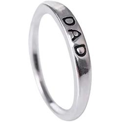 BOCIOL Silvering dad Rings for Men, for dad Rings for Men Stainless Steel Jewelry Custom Ring for dad