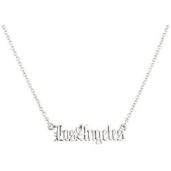 Lux Accessories Los Angeles City California Pendant Necklace