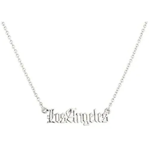 Lux Accessories Los Angeles City California Pendant Necklace Lux Accessories Los Angeles City California Pendant Necklace