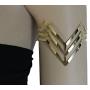 TFJ Women Fashion Jewelry Gold Metal High Upper Arm Cuff Bracelet Bling Wonder Costume Style