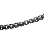 PZ Paz Creations 925 Sterling Silver Italian Box Chain for Men | 22'' Unisex Hypoallergenic Oxidized Brushed Matte Finish